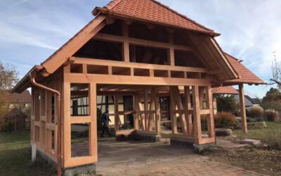 Fachwerkgarage mit Freisitz